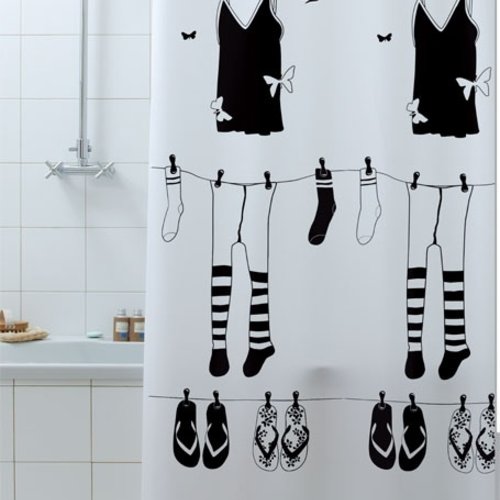 Shower curtain 180x200 textile Papillon