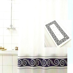 Rideau de douche 180x200 textile Ricciolo
