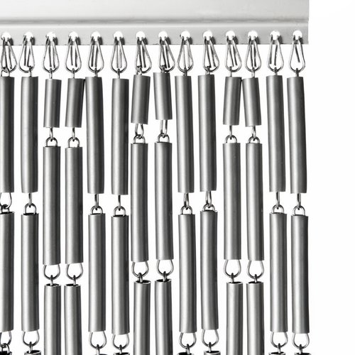 Rideau anti-mouches Tubes 90x210 cm gris