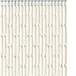 Fly curtain door curtain Tubes 90x210 cm ecru