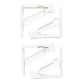 Tablecloth clips white