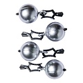 Tablecloth hangers balls silver