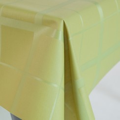 Gecoat tafeltextiel Lys - mosterd groen