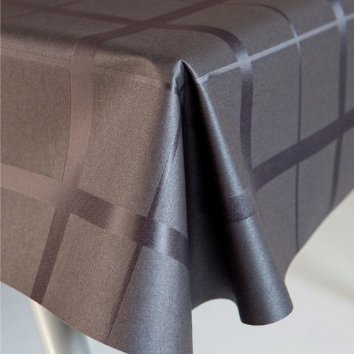 Coated table linen Lys - black