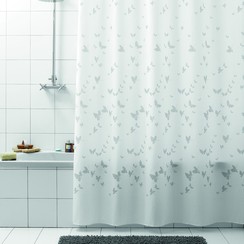 Shower curtain 180x200 textile Farfalla grey