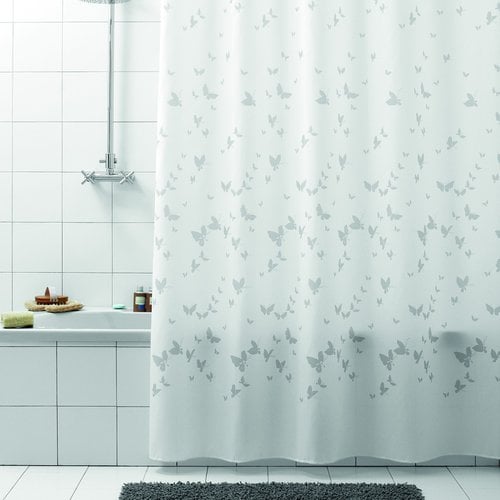Douchegordijn 180x200 textiel Farfalla grijs