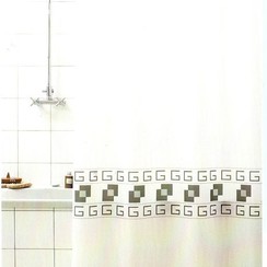 Rideau de douche 180x200 textile Square gris