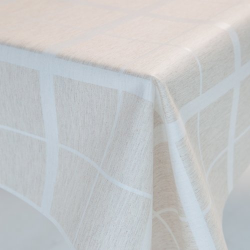 Textile de table enduit Lys - naturel