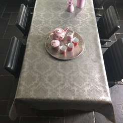 Textiles de table Polyline Amatista argenté rouleau de 20 mètres