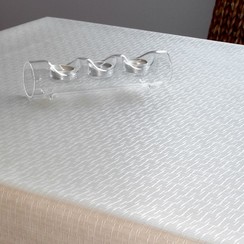 Linge de table Polyline Jaspe blanc rouleau de 20 mètres