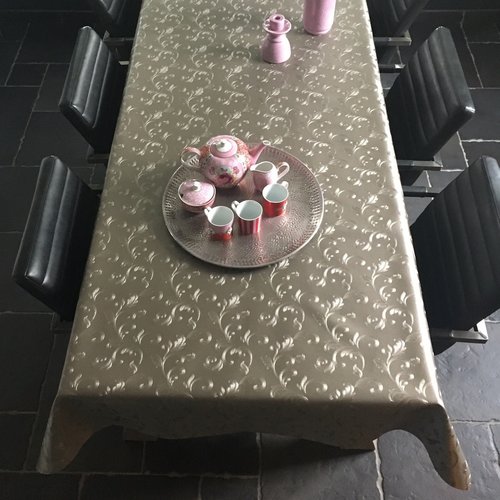 Tischwäsche Polyline Agata taupe