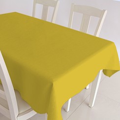 Maly coated tablecloth, 160 cm wide – yellow