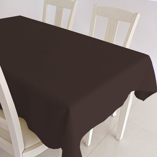 Maly coated tablecloth, 160 cm wide – chocolate brown