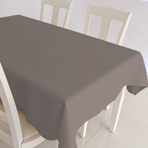 Beschichtete Tischdecke Maly, 160 cm breit – Taupe