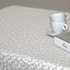 Linge de table Polyline Dijon blanc rouleau de 20 mètres