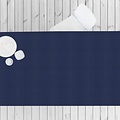 Gecoat tafeltextiel Linado - blauw