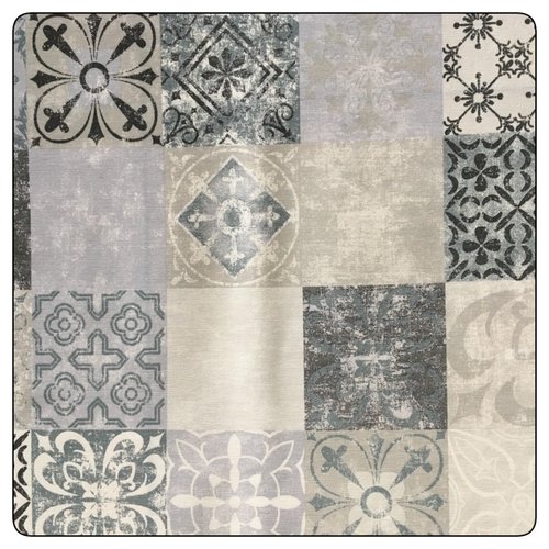 Textile de table enduit Castillo - gris