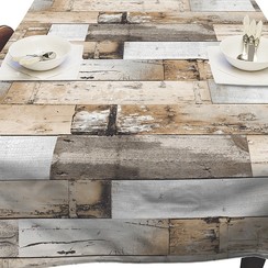 Toile cirée Woody brun