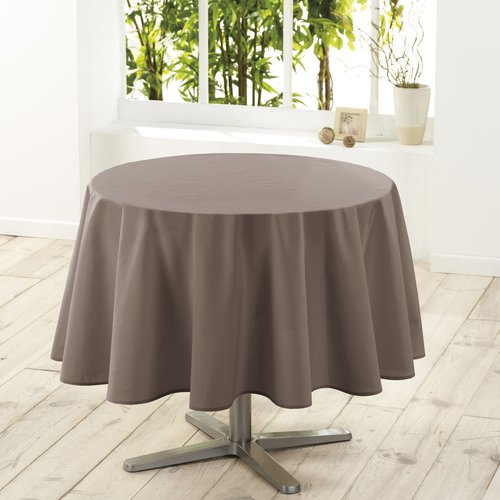 Nappe-textile Essentiel taupe ronde 180 cm