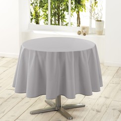 Nappe-textile Essentiel gris rond 180 cm