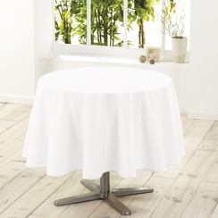 Nappe-textile Essentiel blanc rond 180 cm