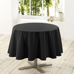 Tablecloth-textile Essentiel black round 180 cm