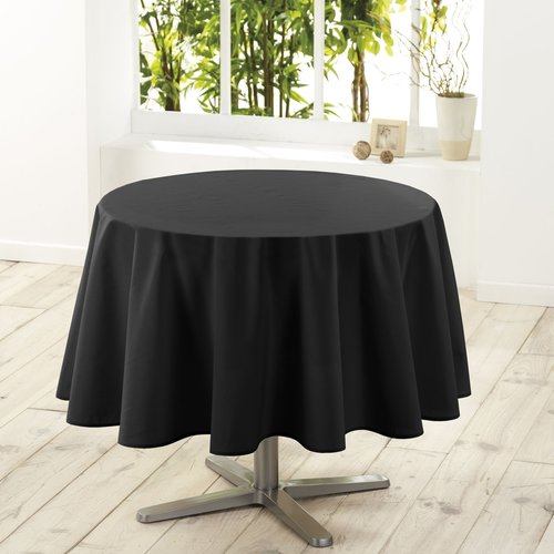 Nappe-textile Essentiel noir ronde 180 cm