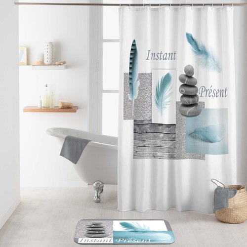 Shower curtain 180x200 textile Equilibre