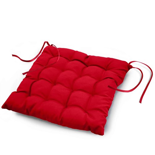 Coussin de chaise coussin de siège Essentiel rouge 40x40x7cm