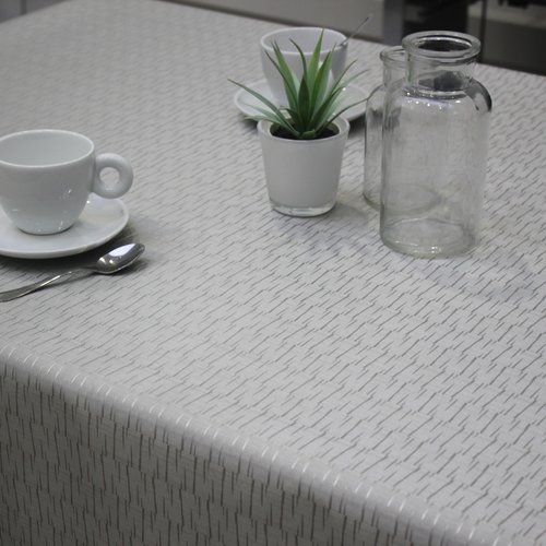 Table linen Polyline Jaspe silver