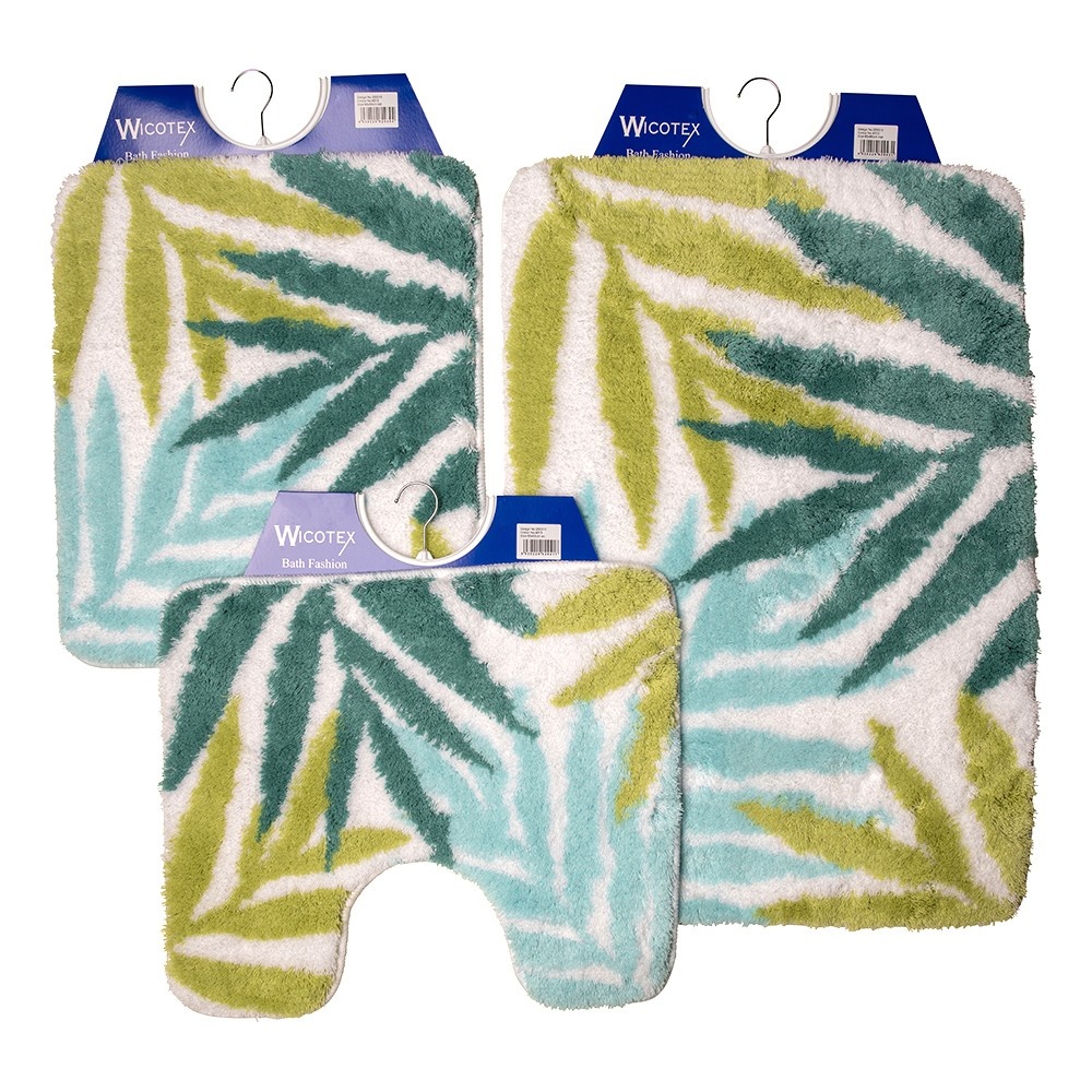 Bath mat palm aqua 60x90cm