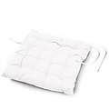 Coussin de chaise coussin de siège Essentiel blanc 40x40x7cm