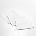 Serviettes de table en coton Charline 40x40cm blanc