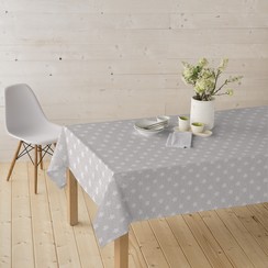 Textile de table enduit Star - argent