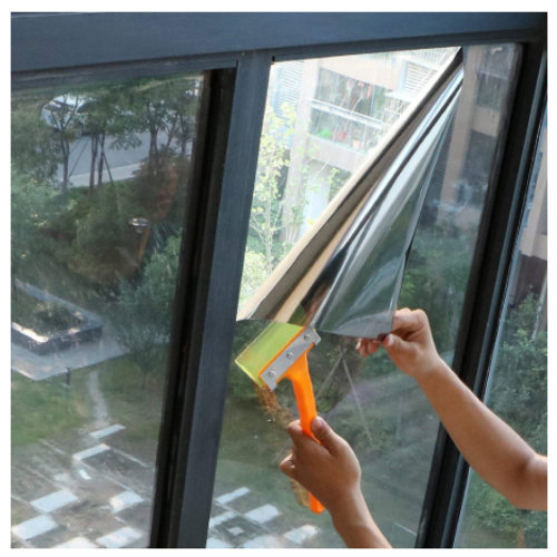 Sonnenschutz-Fensterfolie 60cm x 2m transp/silbern