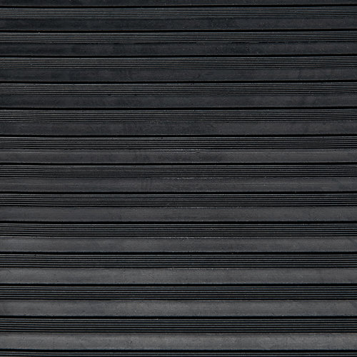 Fußmatte-Gummi-Bodenmatte Streifen schwarz 3mm Dicke auf Rolle