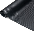 Deurmat-Rubber vloermat strepen zwart 3mm dikte op rol