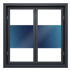 Raamfolie zonwerend- 90cm transp/blauw