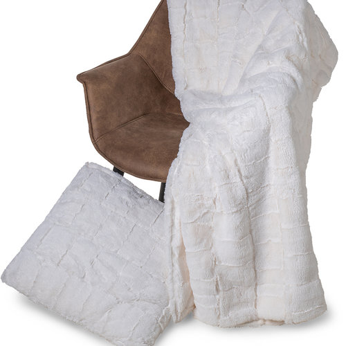 Wicotex Decorative cushion jacquard Cube beige 50x50cm polyester