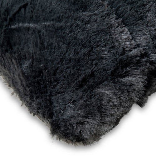 Wicotex Plaid blanket jacquard Cube dark grey 150x200cm polyester