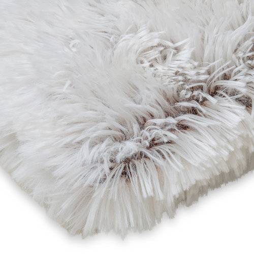 Wicotex Plaid-dekens-Snow 150x200cm wit bruin polyester hoog polig