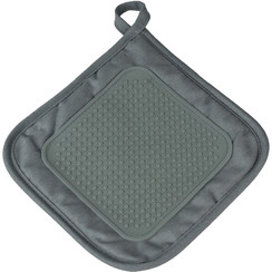 Topflappen 19 x 19 cm, grau, bestellbar in 6er-Packungen