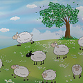 Window film static-anti view Sheep 46cm