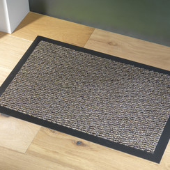 Fußmatte-Reinigungsmatte Faro 60x80cm schwarz beige