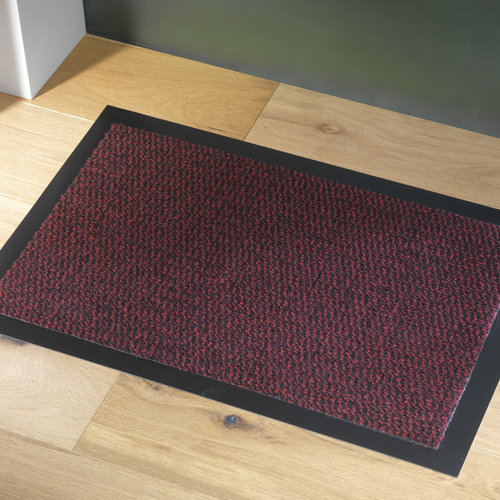 Fußmatte-Reinigungsmatte Faro 40x60cm schwarz rot