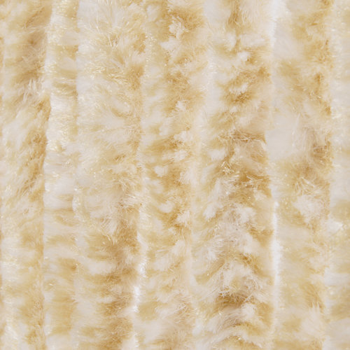 Fly curtain cat tail caravan 56x180 cm beige white mix in a colour box