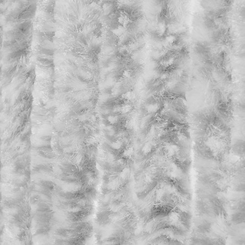 Rideau anti-mouches - queue de chat - caravane - 56x180 cm gris blanc - dans une boîte de couleur