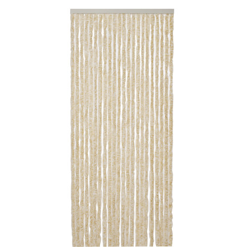 Rideau à mouche queue de chat caravane 56x180 cm beige blanc mélange dans une boîte de couleur