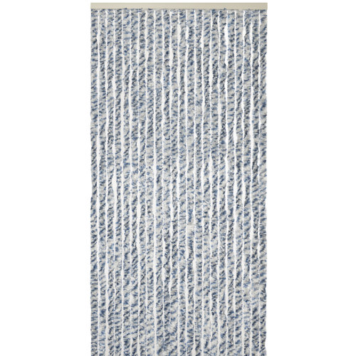Wicotex Rideau à mouche- queue de chat- 90x220cm bleu/blanc mix dans une boîte de couleur