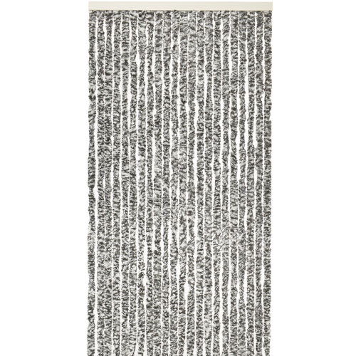 Vliegengordijn-kattenstaart- 90x220 cm grijs/zwart/wit mix